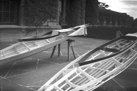 Building canoes in the early 1950s<br>