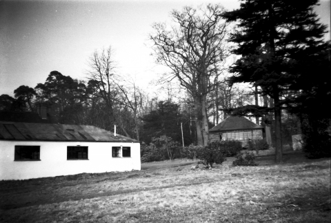 The biology lab and log cabin<br>