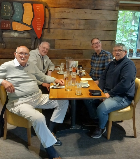 At the Beefeater Guildford 11 May 2023<br>L- R  ...OT 278  Tony Forward, OT 615 John Shillito, OTT Trevor Olney and OT 517 Andrew Horton.