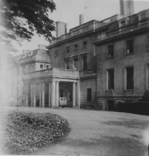 Front of the mansion<br>