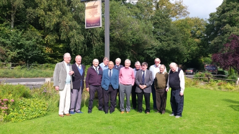 18 September 2017 at The Royal Oak, Pirbright<br>Left to right:  OT347 Evans, OT129 Pope, OT299 Dungate, OT170 Trevett, OT350 Hibbert, OT103 Holroyd, OT410 Morley,  OT104  D Jones, OT934 Young, OT278 Forward,  OT343 Bywaters, and OT282 Nokes.