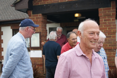 Trevor Olney with Geoff Ashcroft in foreground<br>Background group includes Colin and Chris Blowers , Pat Gibbon, Roger Neill and Dennis Pocock