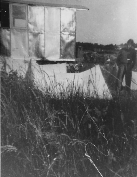 Gordon Allonby's camp on a free weekend at Hayling Island early 1950s<br>