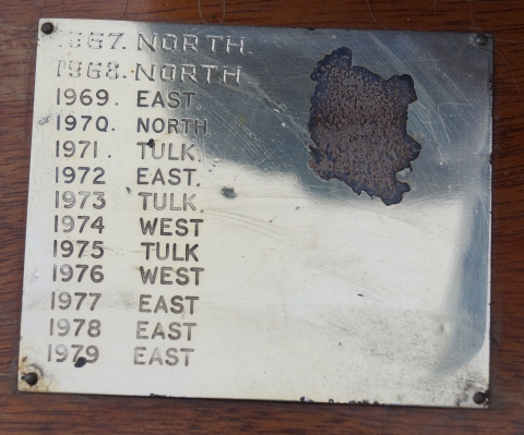 Music Trophy plaque showing later winners<br>