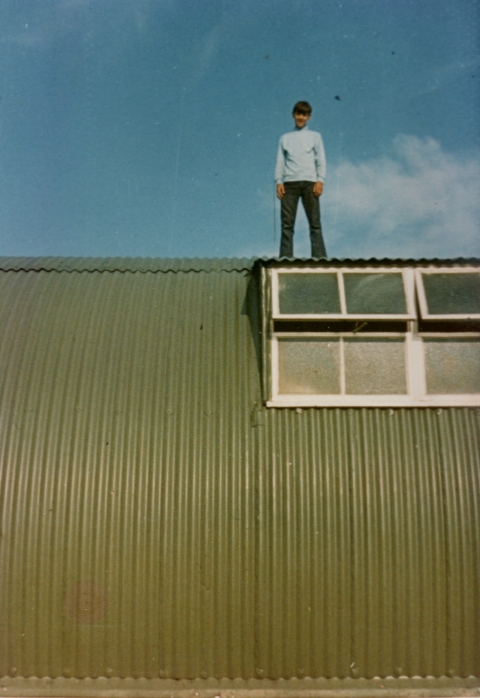 CCF  - Skinner is on the roof at what would be a summer army camp circa 1972<br>Photo by George Hutton  OTT26  West