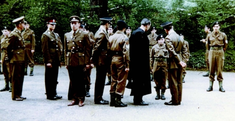 CCF Inspection<br>with Mr Dodds, Mr ROberts and Mr Oeken and onthe right Roger Neill