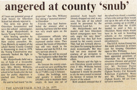 Angered at county snub<br>
