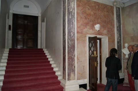 Inside the main door<br>