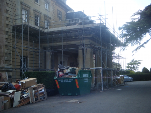 Repairs to Mansion front in 2011<br>