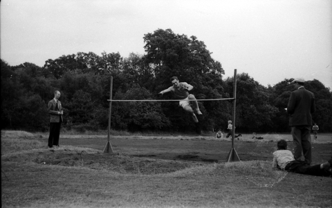 High Jump c.1960<br>With Mr Oeken and Mr Hall judging © Mike Leggett