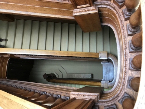Stairs with very smart carpet <br>