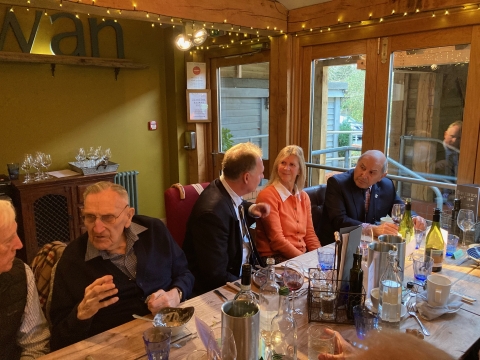 <br>Sunday  28th November with Tom Weston and Old Boys at “The Swan Inn”, Hanley Swan. Worcester. Organised by Tom’s daughter, Anna Allan.