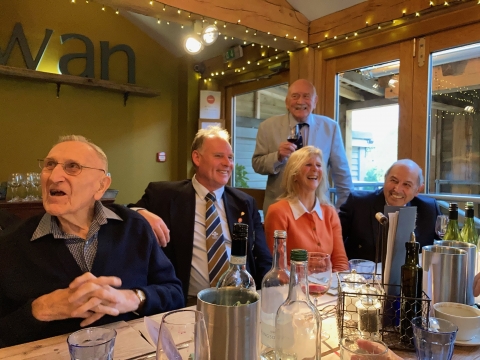 <br>Sunday  28th November with Tom Weston and Old Boys at “The Swan Inn”, Hanley Swan. Worcester. Organised by Tom’s daughter, Anna Allan.