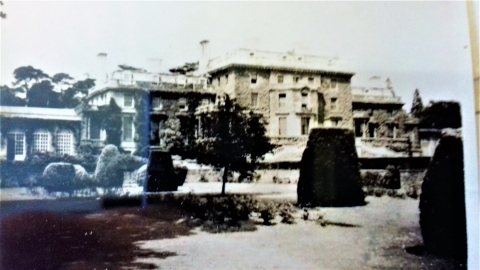  the Mansion as seen from the left-hand side of the Formal Garden.<br>By Bertie Bassett