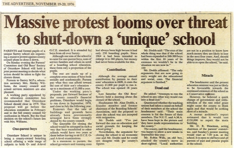 Massive protest looms over threat to shut unique school<br>