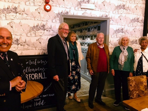 David Hibbert OT350, Richard  OT423  & Marilyn Woolfrey, Tony Foster OT256 with <br>Helen Jones & Gladys Foster