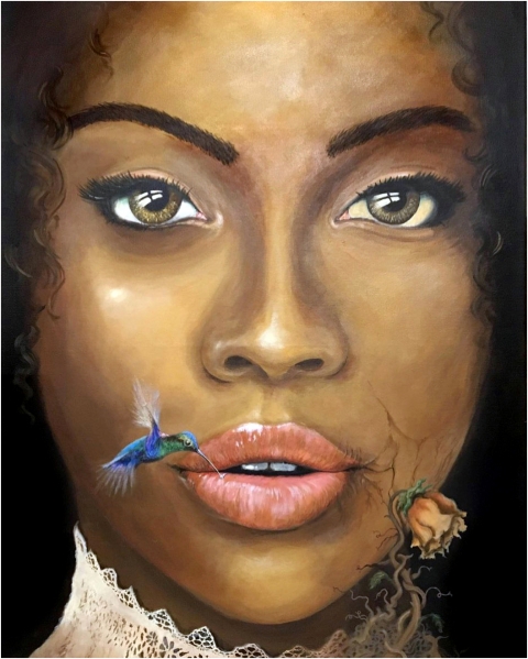 Beauty <br>Painting No. 8 - 60cm x 60cm. Acrylic on Stretched Canvas.