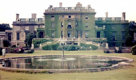 The mansion in the 1960s possibly on a parents day<br>