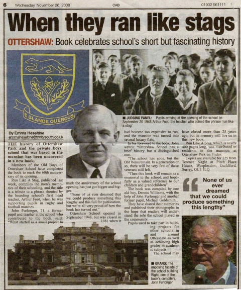 Launch of RLAS -  The Surrey Advertiser. 26/11/2008<br>